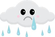 sad face rain cloud