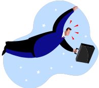 man jumping off cliff