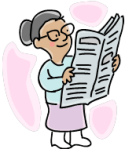 reading newspaper