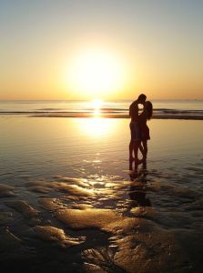 lovers on the beach