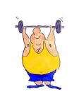 man lifting weights