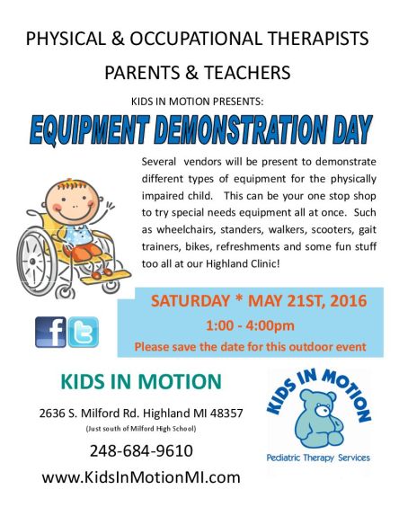 2016 Equipment Vendor Day Flyer