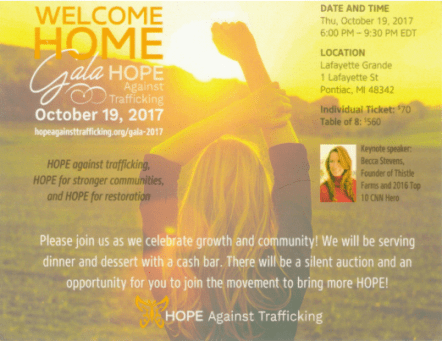 Hope Gala invite