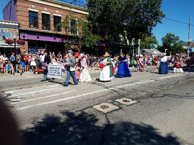 Historical Society marchers in 2017 parade